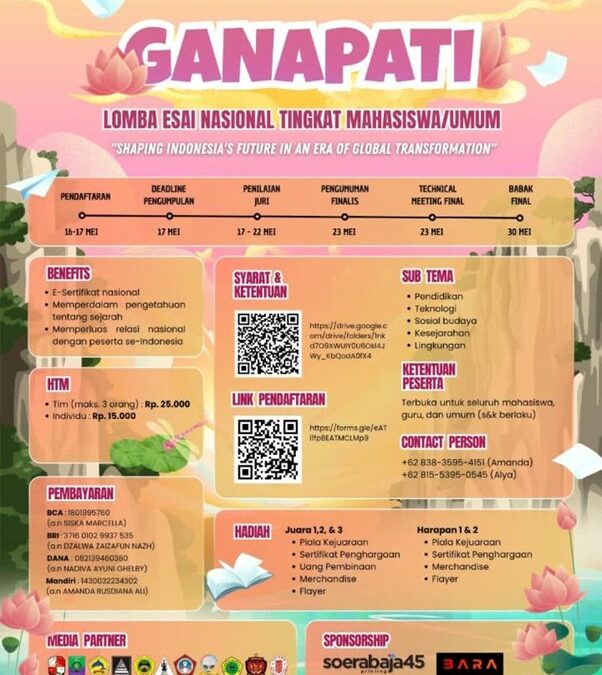 LOMBA ESSAI NASIONAL TINGKAT MAHASISWA/UMUM Oleh Himpunan Mahasiswa Pendidikan Sejarah Universitas Jember
