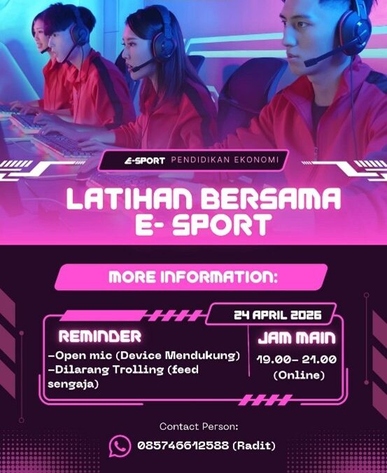 HMP Ekonomi LIBRA FKIP Universitas Jember Fasilitasi Pengembangan Bakat Mahasiswa Melalui Latihan Bersama E-Sport