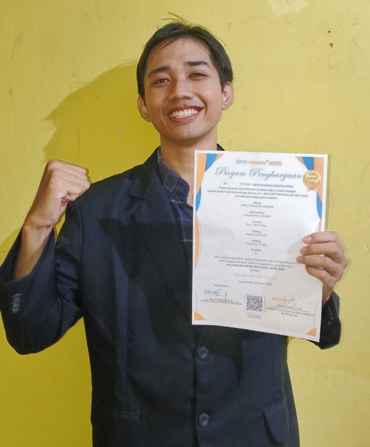 Mahasiswa FKIP Unej Raih Medali Perak di KSN 2026 Bidang Bahasa Indonesia