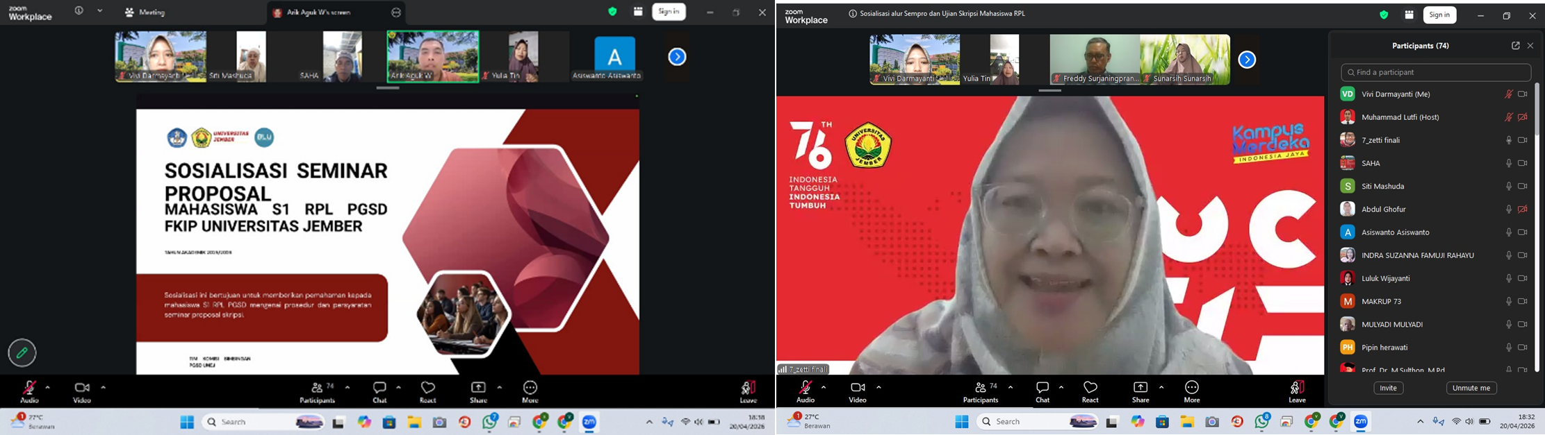KOMBI (komisi bimbingan) PGSD Sosialisasikan Tahapan Skripsi bagi Mahasiswa RPL