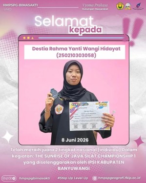 Mahasiswa Pendidikan Geografi FKIP UNEJ Raih Juara 2 Nasional pada The Sunrise of Java Silat Championship 1