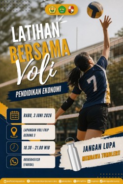 Bangun Sportivitas dan Kekompakan, HMP PE LIBRA Ajak Mahasiswa Aktif Lewat Latihan Voli