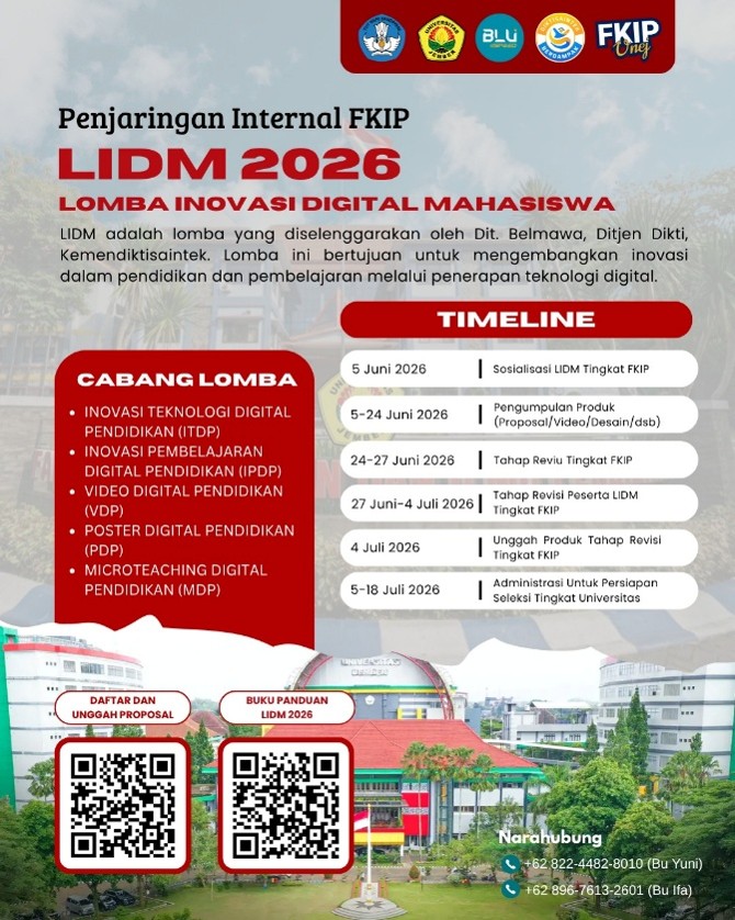 Dorong Kreativitas Mahasiswa, FKIP UNEJ Gelar Penjaringan Internal LIDM 2026