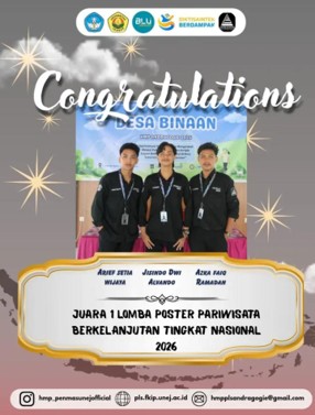 Torehkan Prestasi Nasional, Tiga Mahasiswa Pendidikan Luar Sekolah, Raih Juara 1 Lomba Poster