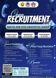 PGSD Universitas Jember Membuka Recruitment Panitia OMB 2026 untuk Mahasiswa Bagi Angkatan 2025