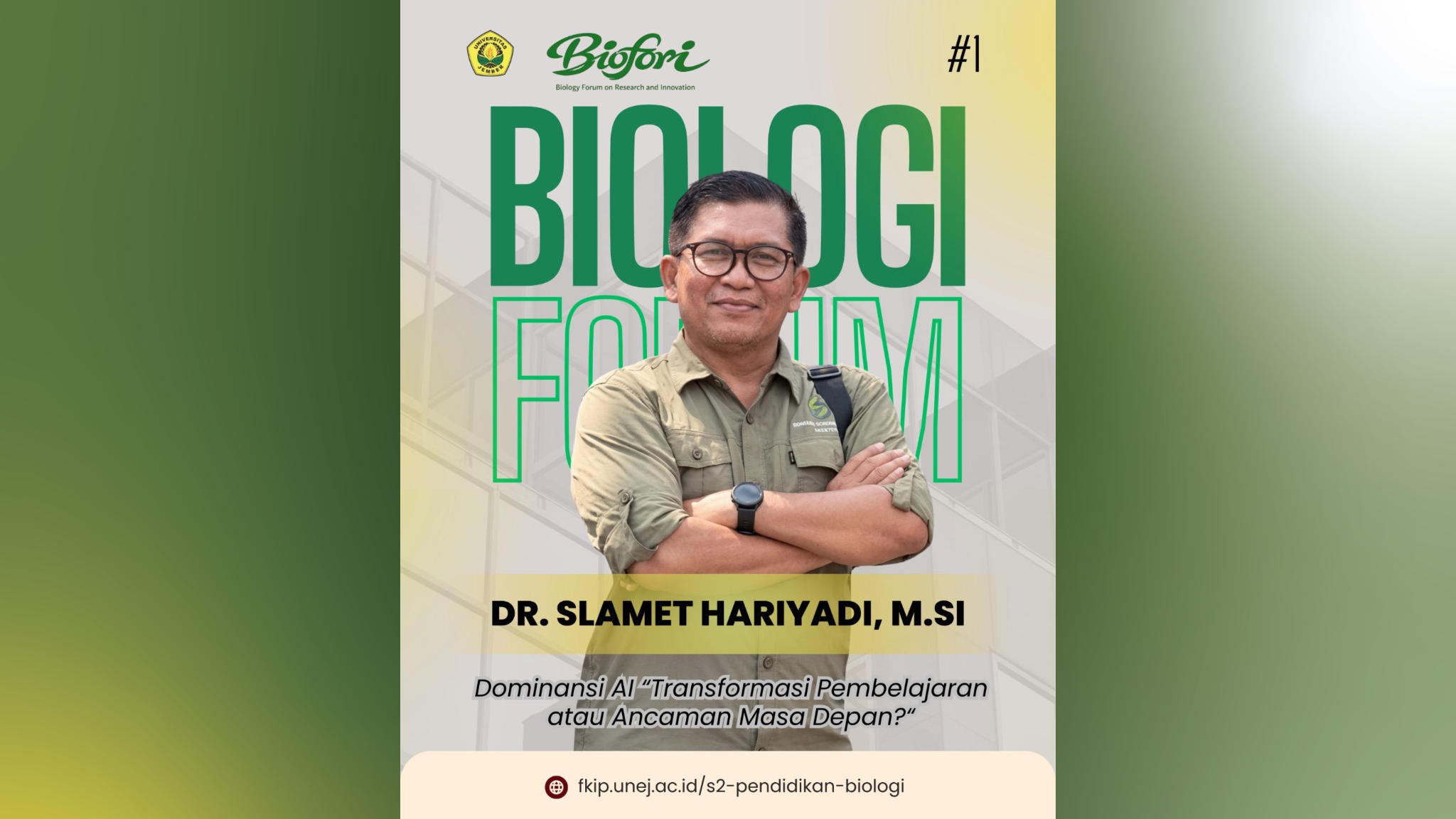 PERKUAT TRADISI ILMIAH GLOBAL S2 PENDIDIKAN BIOLOGI FKIP UNIVERSITAS JEMBER RUTIN GELAR BIOFORI HINGGA HADIRKAN PRAKTISI AMERIKA SERIKAT