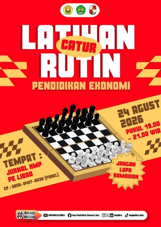 Asah Strategi dan Daya Pikir, HMP PE LIBRA Gelar Latihan Rutin Catur