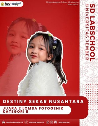 Destiny Sekar Nusantara Raih Juara 2 Lomba Fotogenik Kategori B
