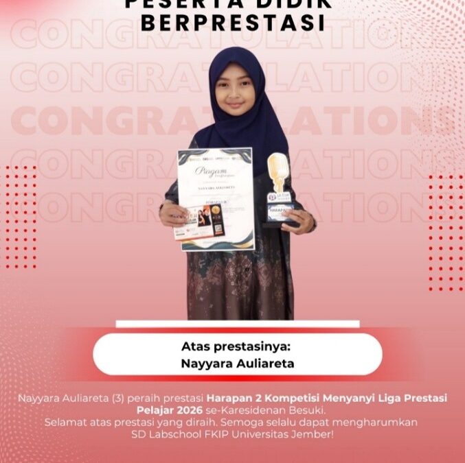 Nayyara Auliareta Raih Juara Harapan 2 Kompetisi Menyanyi Liga Prestasi Pelajar 2026 Se-Karesidenan Besuki