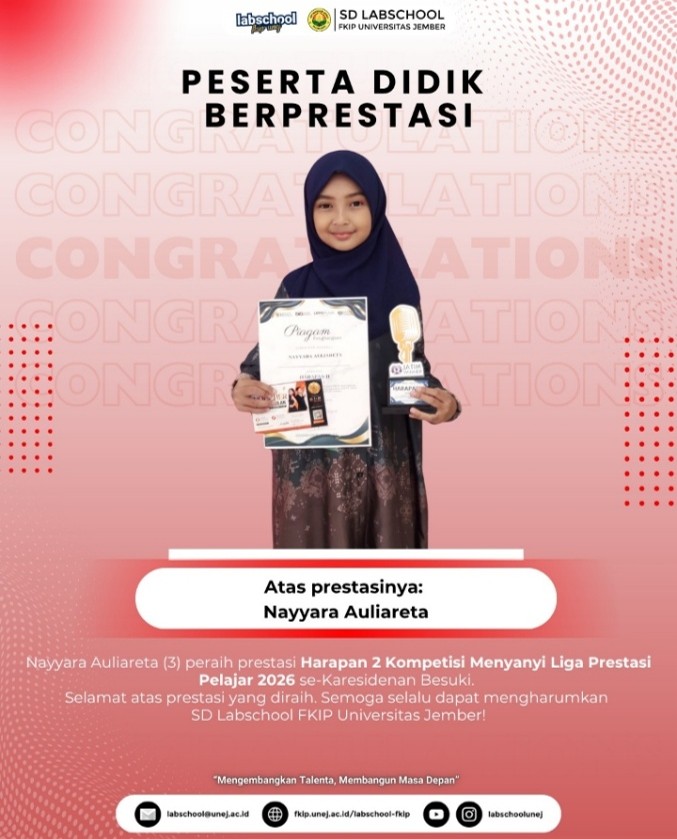 Nayyara Auliareta Raih Juara Harapan 2 Kompetisi Menyanyi Liga Prestasi Pelajar 2026 Se-Karesidenan Besuki