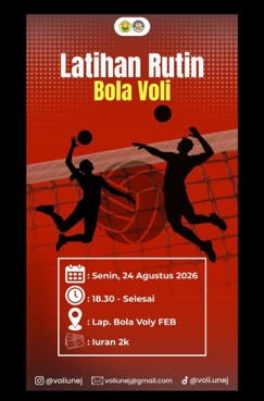 Latihan Rutin Bola Voli, Ajak Mahasiswa Tingkatkan Kemampuan dan Kekompakan