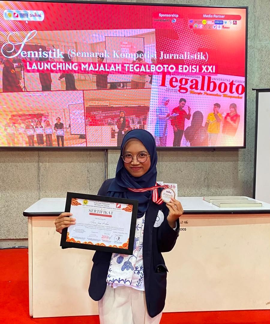 Mahasiswi PBSI FKIP UNEJ Raih Juara 3 Lomba Feature Semistik 2026