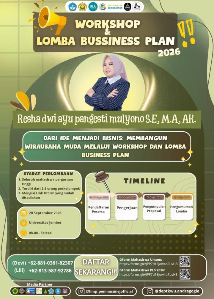 Workshop dan Lomba Business Plan 2026 HMP Andragogie, Dorong Mahasiswa Kembangkan Ide Menjadi Bisnis